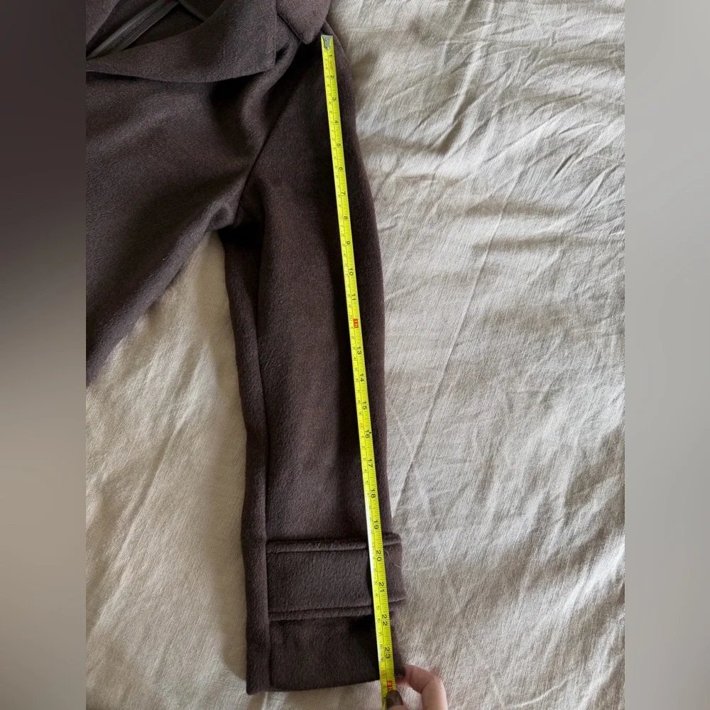 House of Harlow 1960 Chocolate Brown Wool Coat - Picture 7 of 8